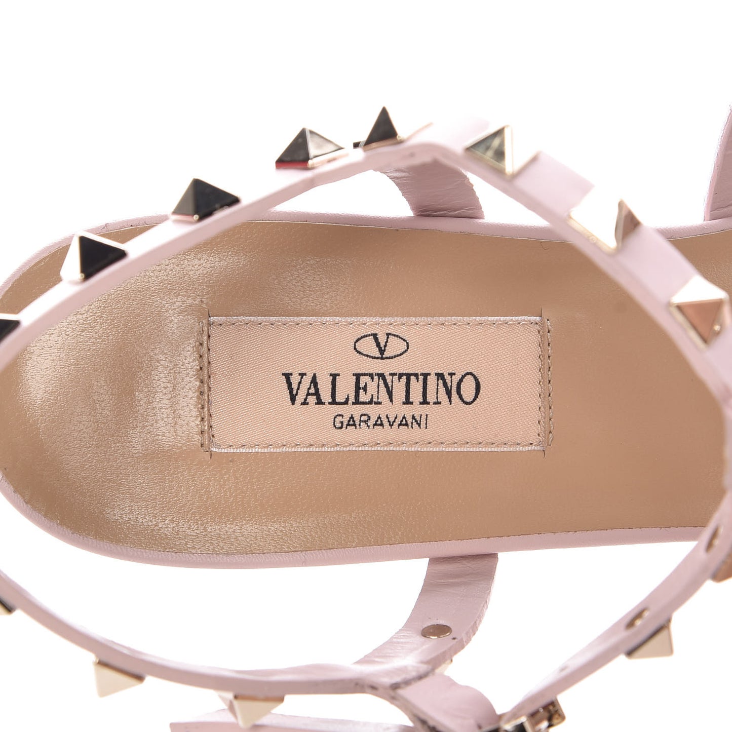 Calfskin Rockstud 60mm City Sandals 38.5 Water Rose