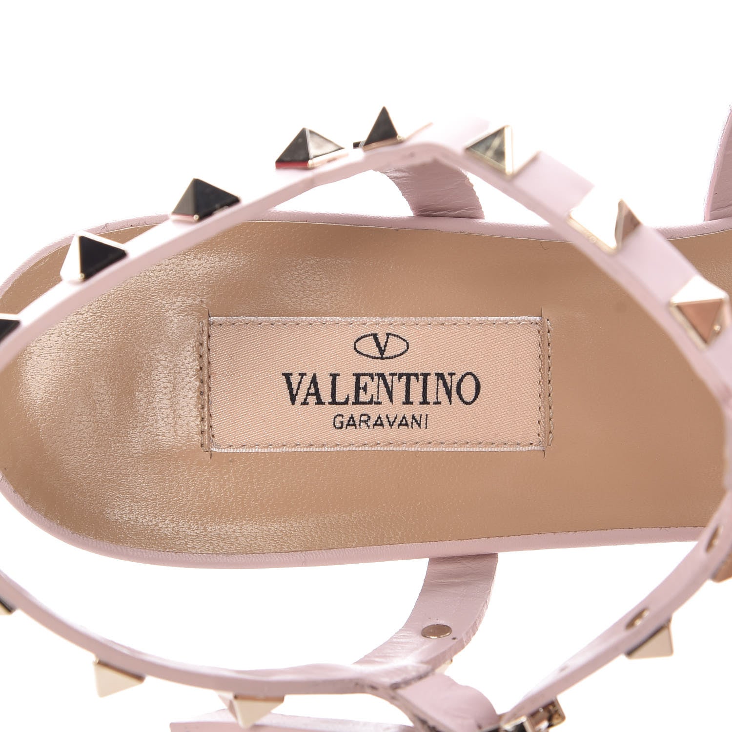 Valentino Garavani Calfskin Rockstud 60mm City Sandals 38.5 Water Rose 6 of 8