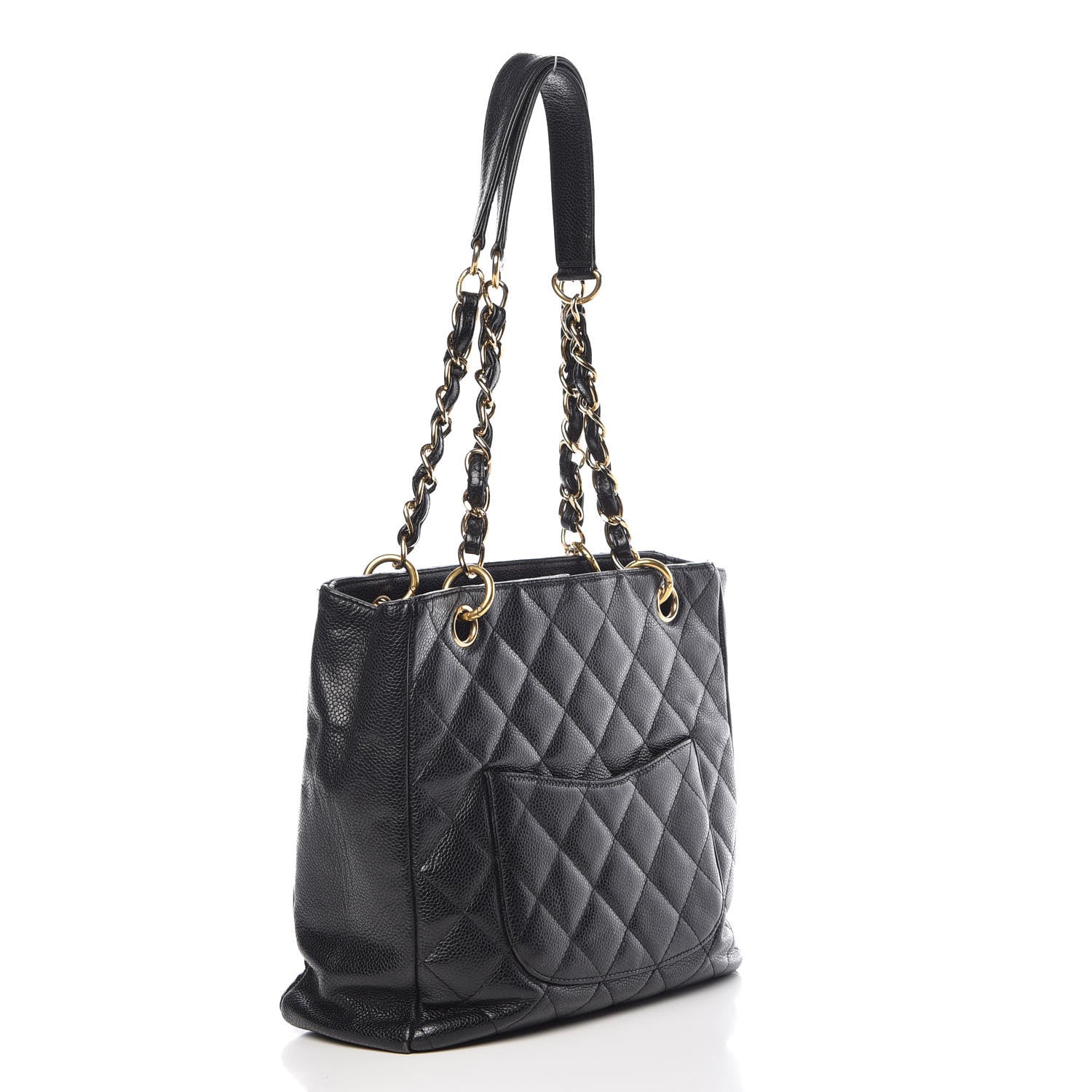 Chanel Caviar Quilted Petit Shopping Tote PST Black 3 of 14