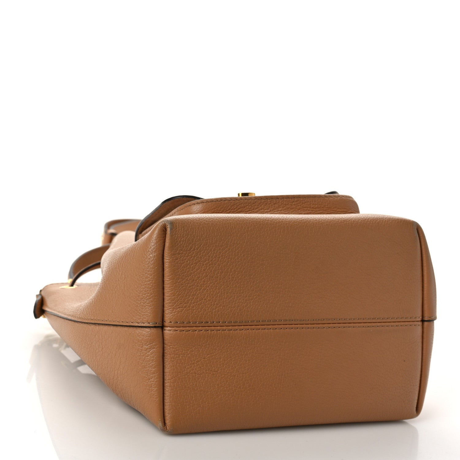 Louis Vuitton Calfskin Lockme Bucket MM Arizona Beige 4 of 11