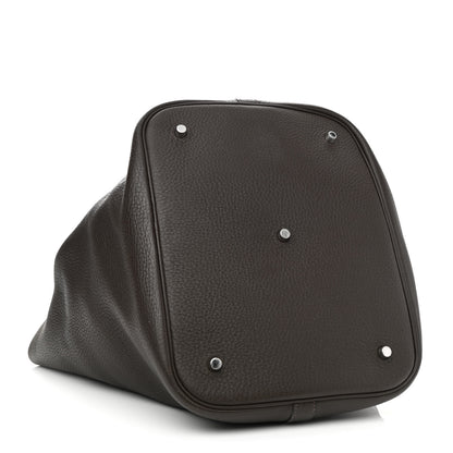 Hermes Taurillon Clemence Picotin Lock 26 GM Chocolate 4 of 9