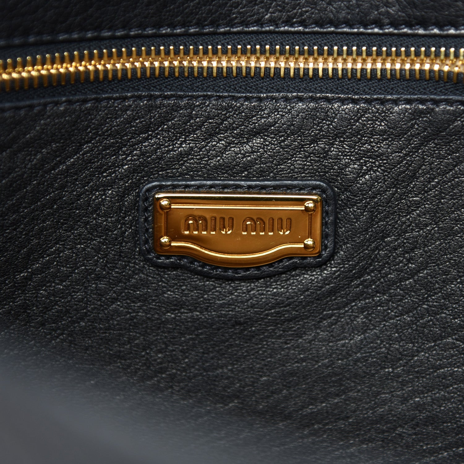 Miu Miu Cervo East-West Flap Satchel Black 9 of 10