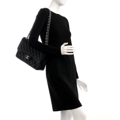 Chanel Caviar Quilted Jumbo Double Flap Black 2 of 7