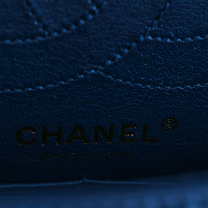Chanel Metallic Calfskin Quilted 2.55 Reissue 225 Flap Blue 6 of 11