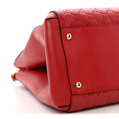 Gucci Soft Guccissima Signature Top Handle Tote Bag Red 9 of 10