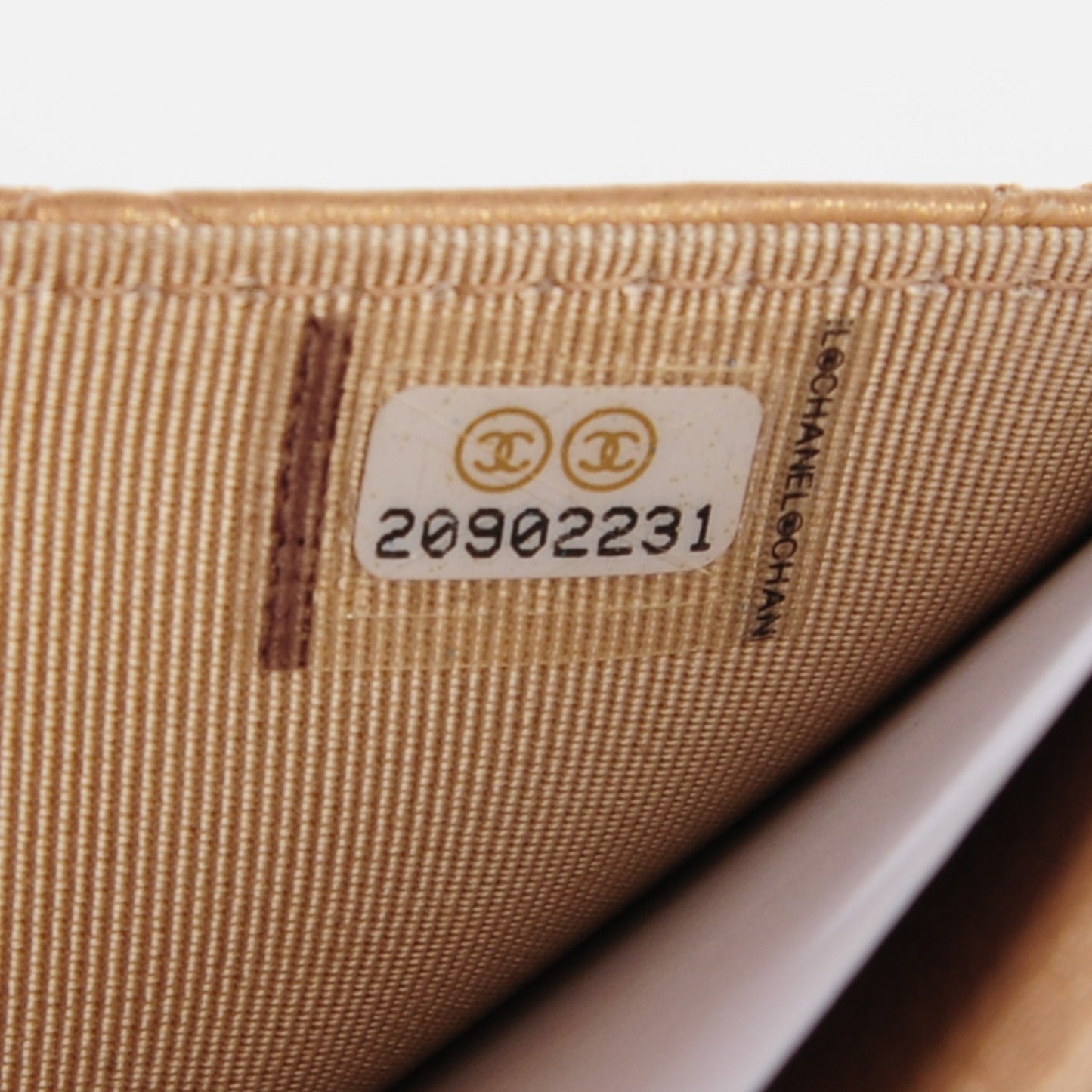 Aged Calfskin Lucky Charms Casino 2.55 Reissue Wallet on Chain WOC Gold