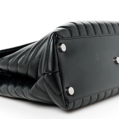 Saint Laurent Calfskin Y Quilted Monogram Large Loulou Chain Satchel Black 10 of 11