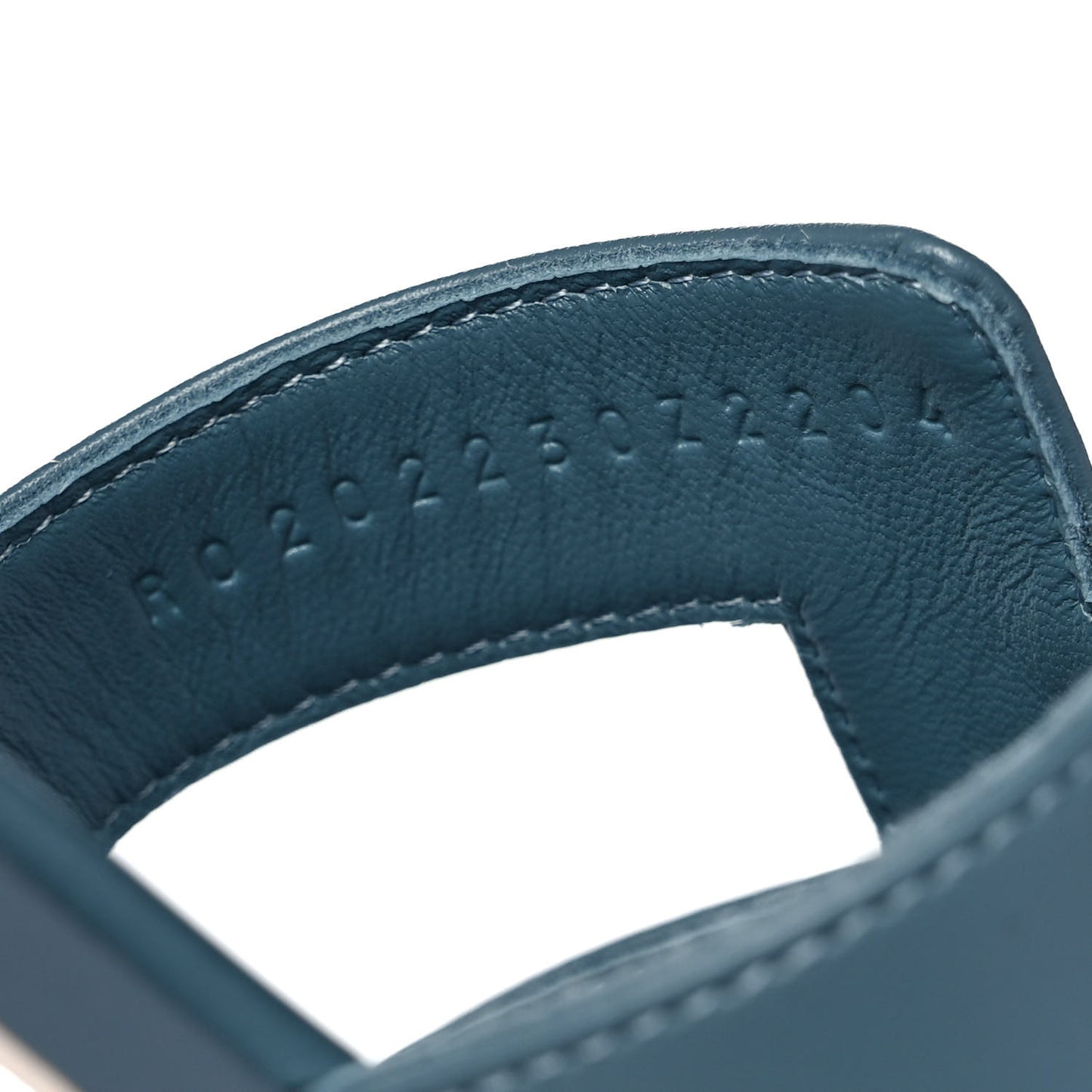Box Calfskin Oran Sandals 37 Bleu Pinede