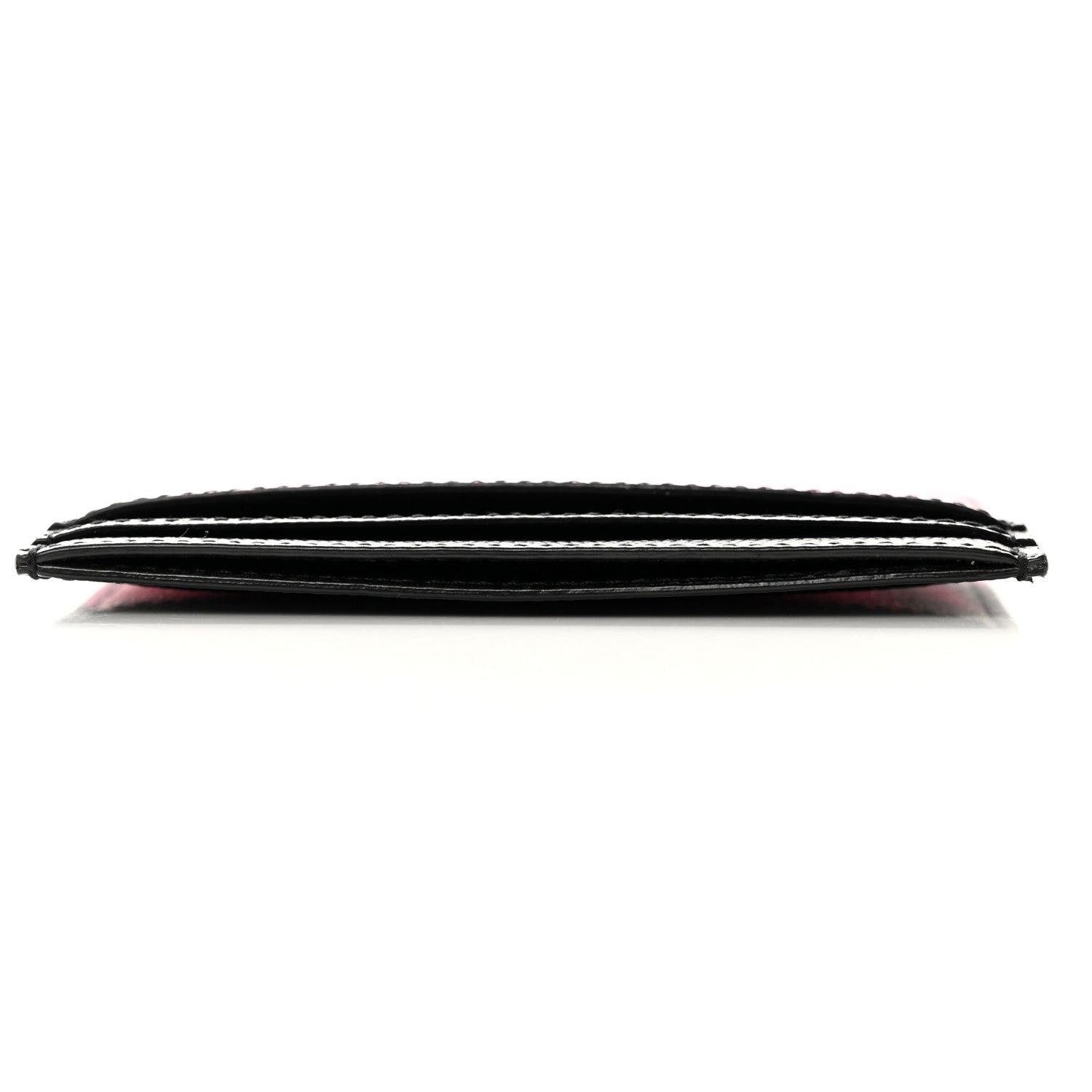 Saint Laurent Calfskin Zebra Print Credit Card Case Fuchsia Black 11 of 17