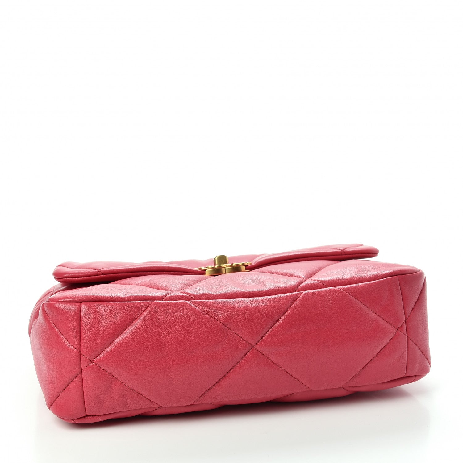 Chanel Lambskin Quilted Large Chanel 19 Flap Dark Pink 4 of 10