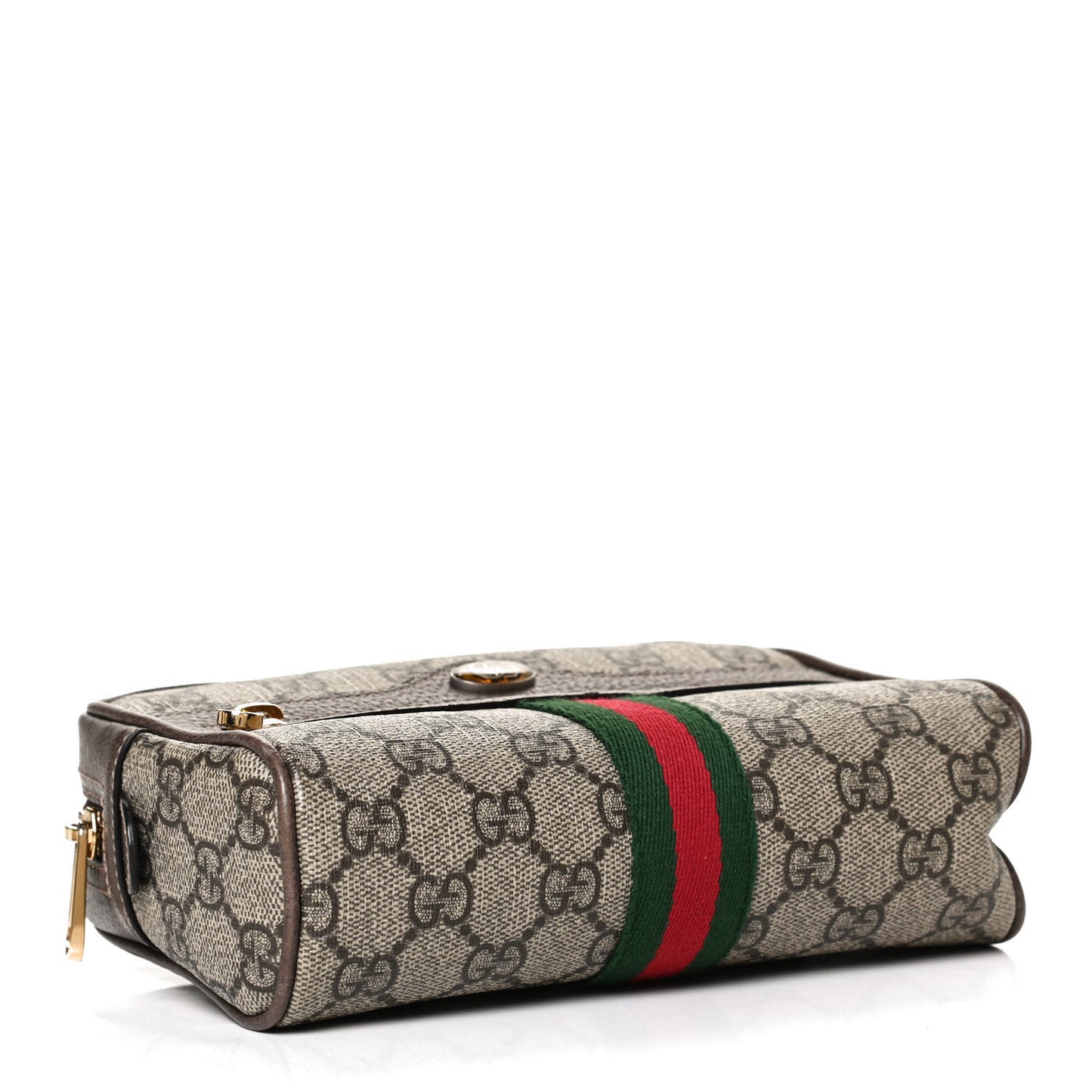 GG Supreme Monogram Web Small Ophidia Belt Bag 75 30 Dark Brown