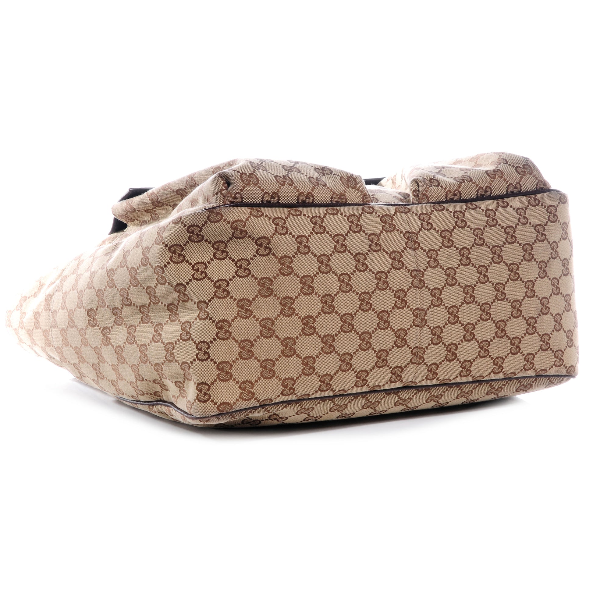 Gucci GG Monogram Medium Web Handle Double Pocket Tote Brown 4 of 7