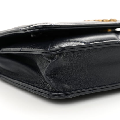 Chanel Lambskin Quilted Chanel 19 Wallet On Chain WOC Navy Blue 10 of 12