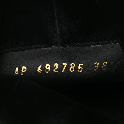 Saint Laurent Velvet Niki 105 Thigh High Boots 36 Black 7 of 7