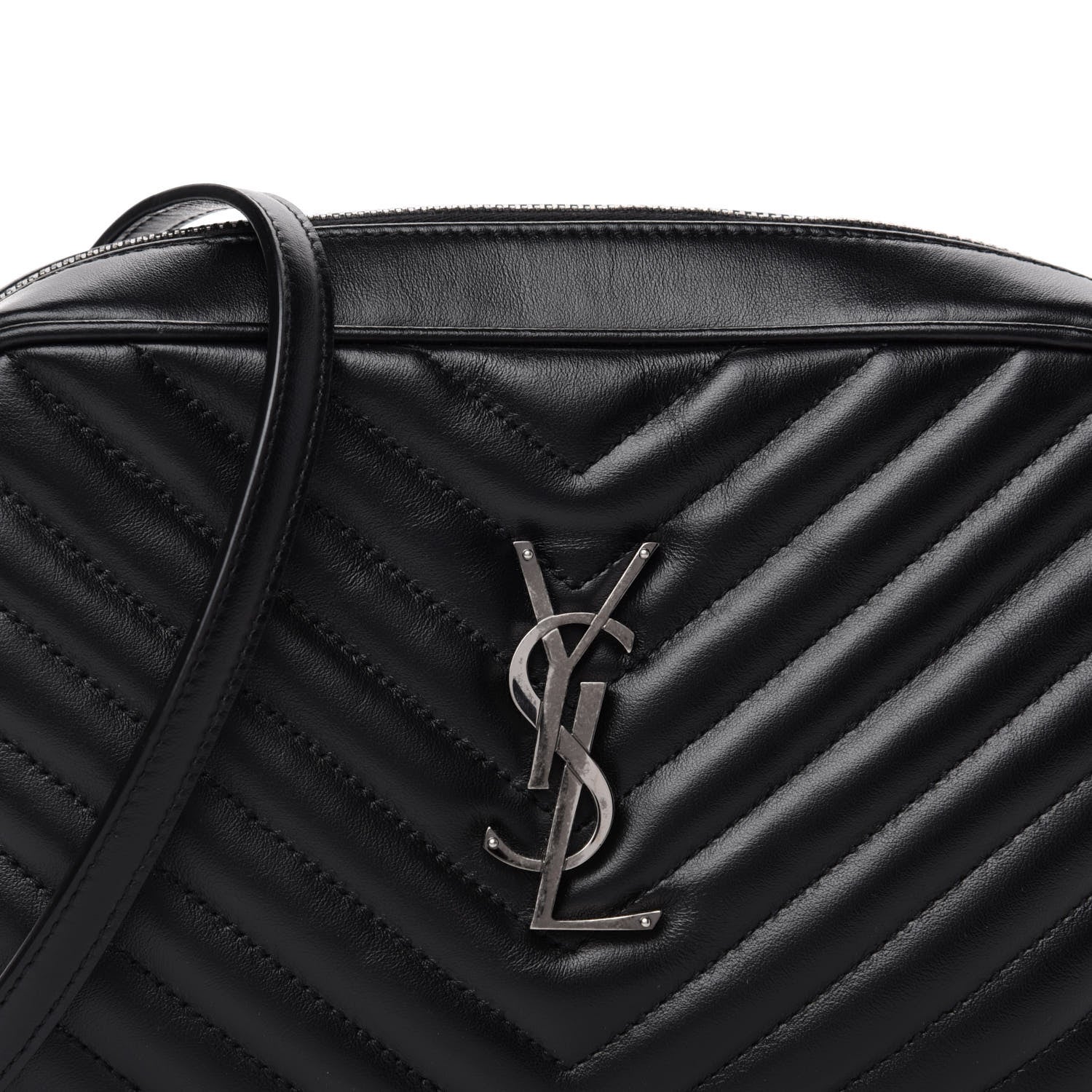Saint Laurent Calfskin Matelasse Monogram Lou Camera Bag Black 12 of 12