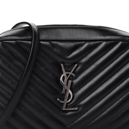 Saint Laurent Calfskin Matelasse Monogram Lou Camera Bag Black 12 of 12