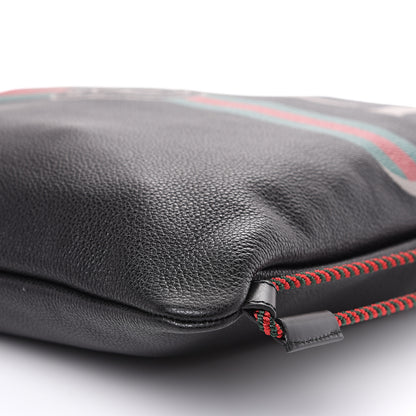 Gucci Calfskin Logo Drawstring Backpack Black 9 of 10