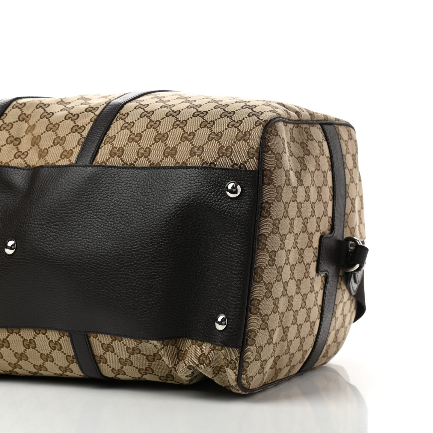 Monogram Dollar Calfskin Large Boston Duffle Bag Beige Ebony Testa di Moro Marrone Scuro