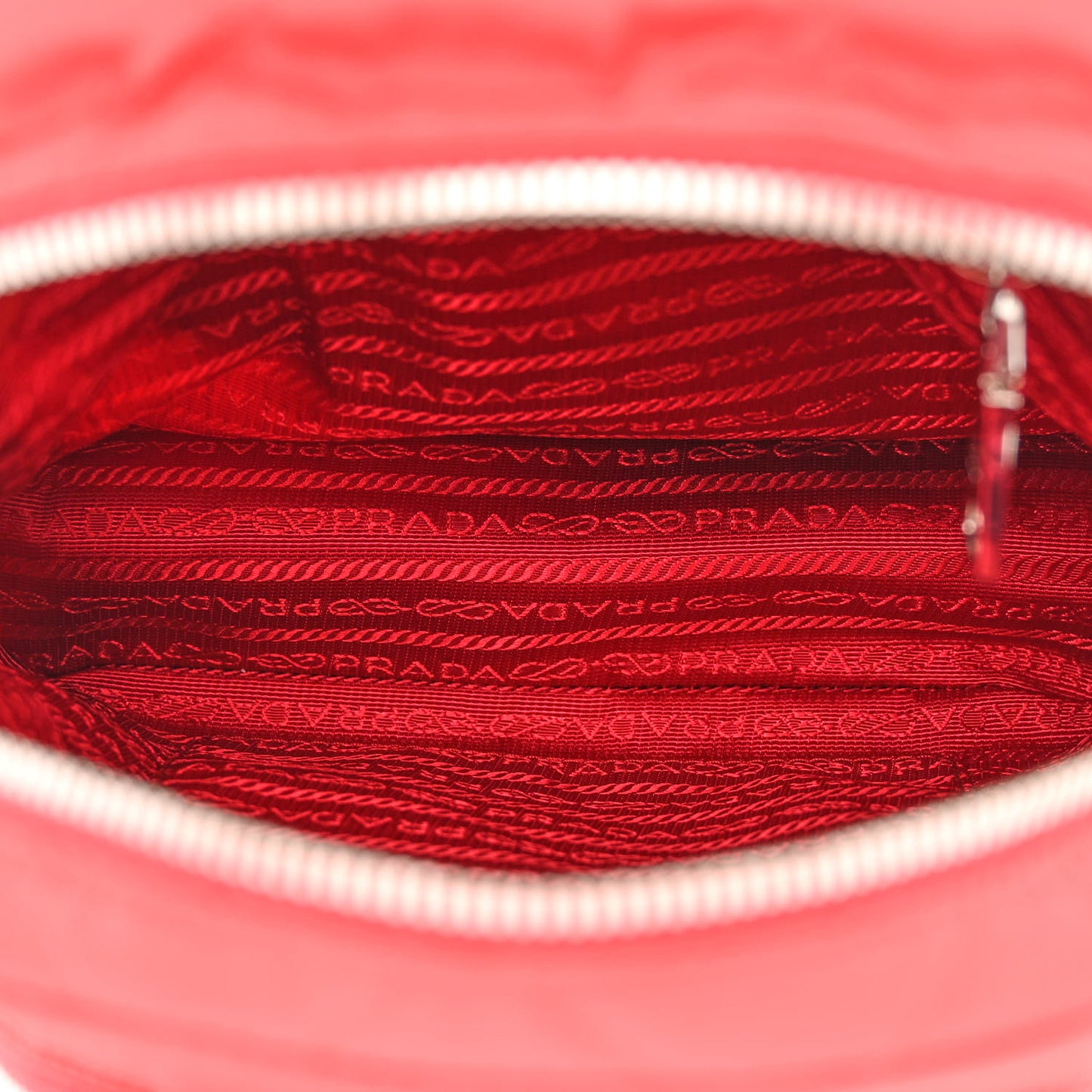 Nylon Tessuto Impuntu Quilted Backpack Rosso