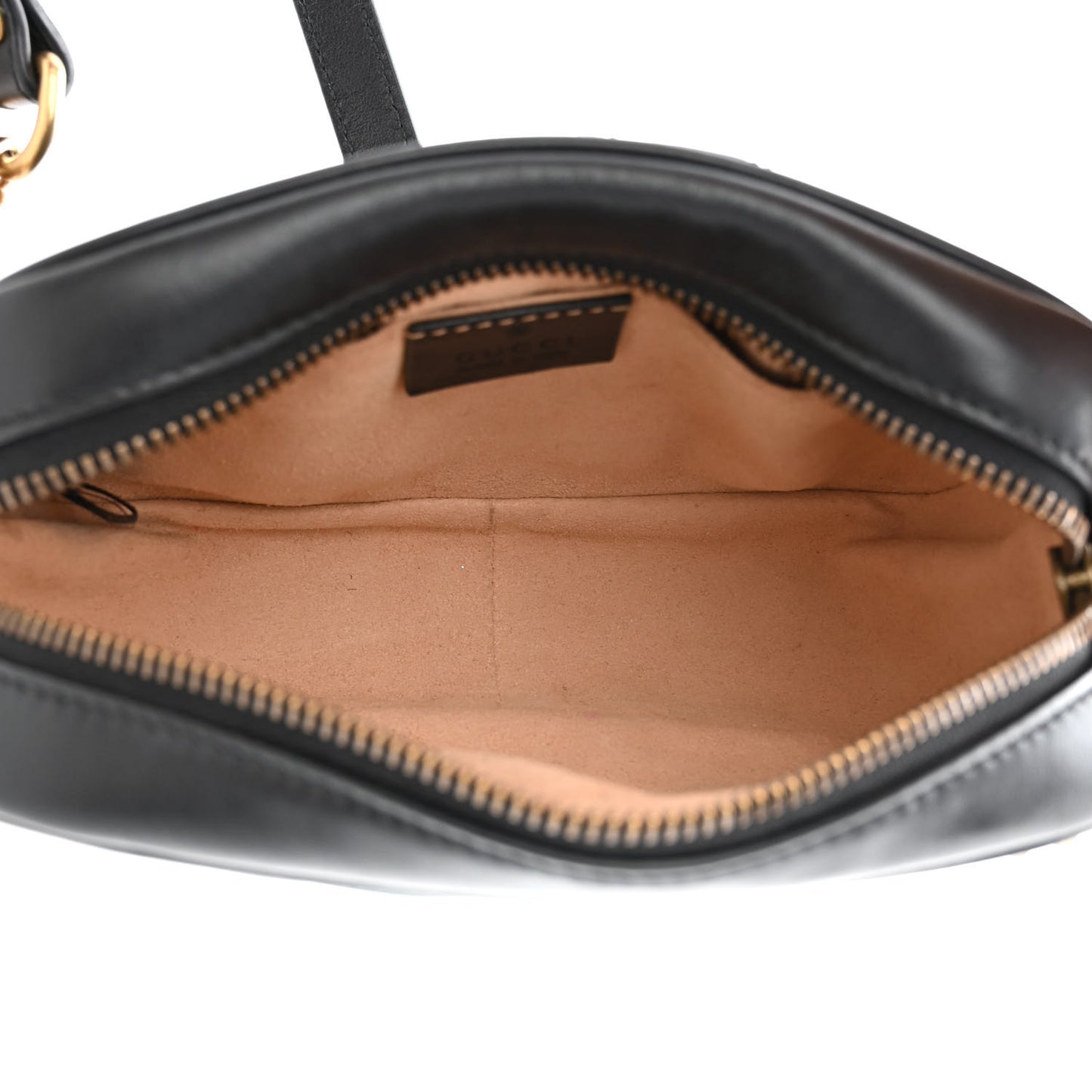 Calfskin Matelasse Mini GG Marmont Chain Shoulder Bag Black