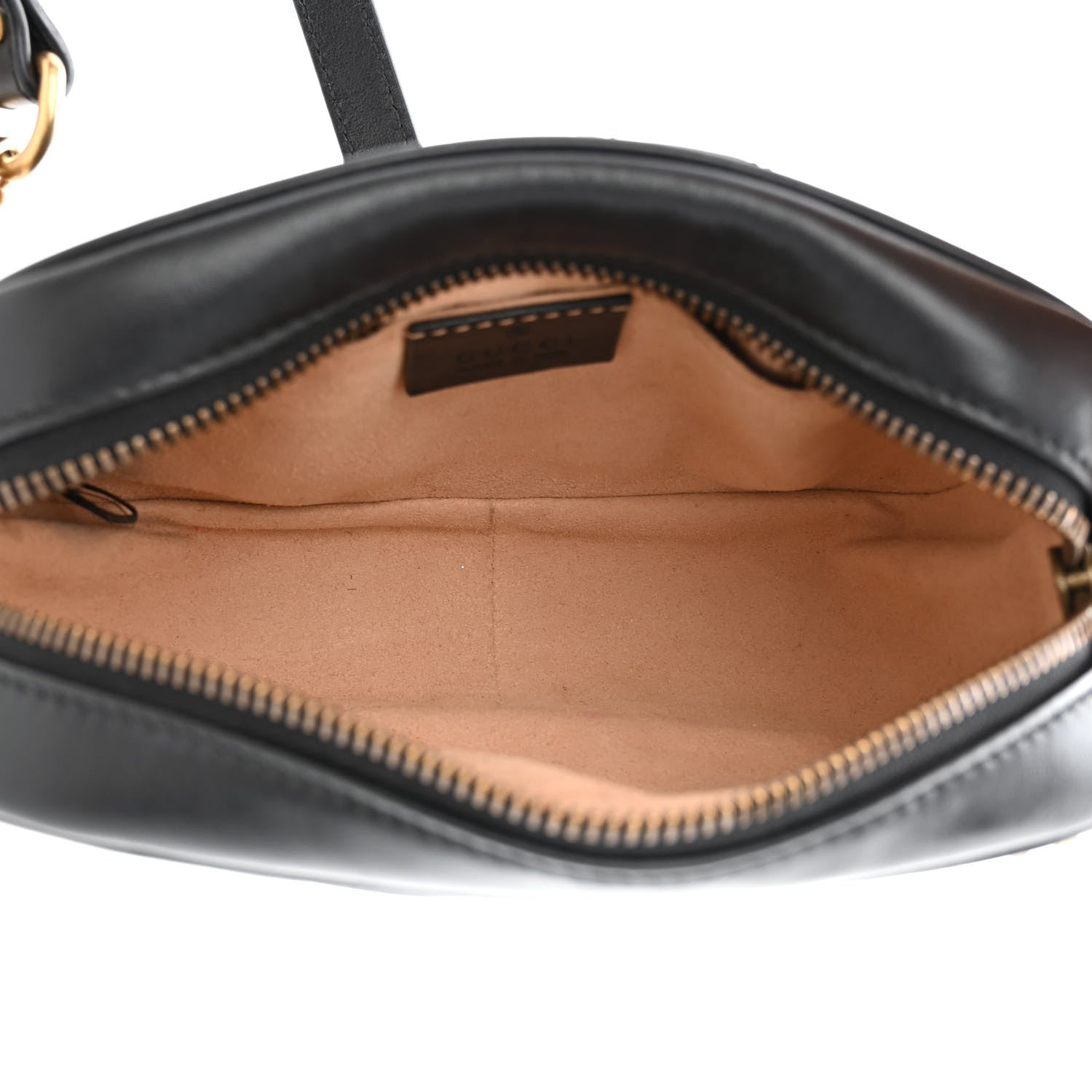 Gucci Calfskin Matelasse Mini GG Marmont Chain Shoulder Bag Black 5 of 12