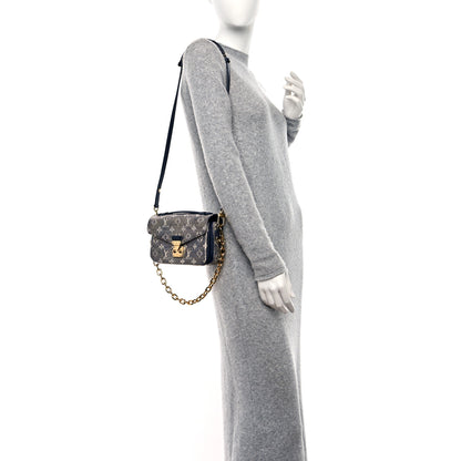Louis Vuitton Monoglam Pochette Metis East West Blue 2 of 9