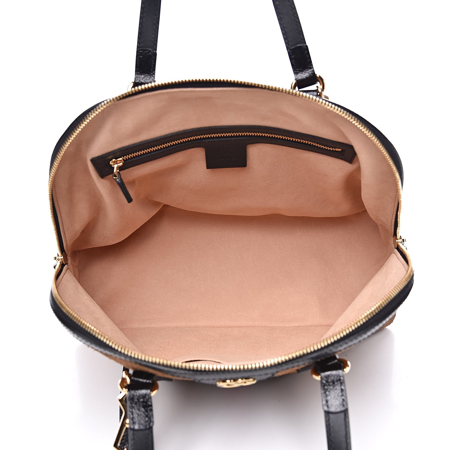 Gucci Suede Patent Web Medium Ophidia Top Handle Dome Bag Nocciola Black 5 of 11