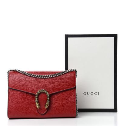 Gucci Calfskin Mini Dionysus Chain Wallet Hibiscus Red 11 of 11