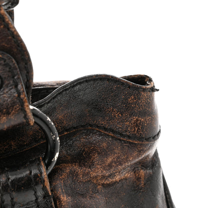 Valentino Garavani Distressed Calfskin VLogo Shoulder Bag Brown 15 of 25