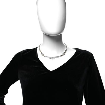 Chanel Crystal CC Collar Necklace Gold 2 of 5