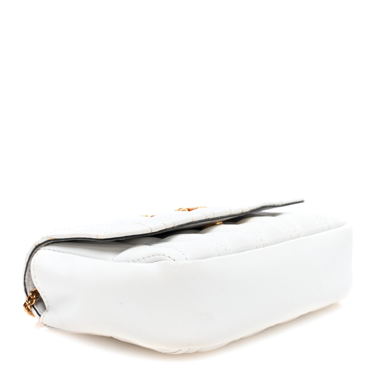 Versace Virtus Mini Wallet Chain Crossbody White 4 of 10