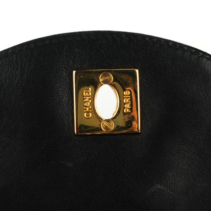 Chanel Lambskin Quilted Flap Waist Belt Bag 80 32 Black 8 of 10