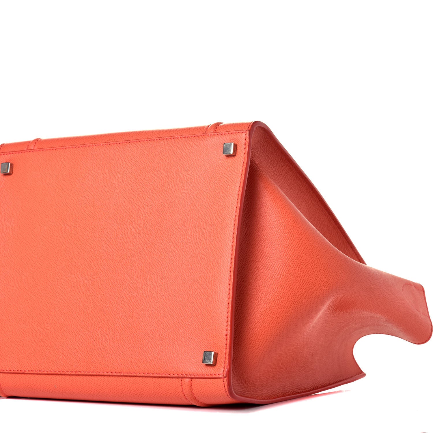 Celine Grained Calfskin Medium Phantom Luggage Coral 8 of 8