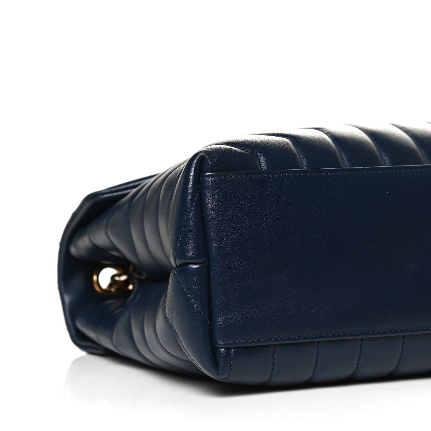 Saint Laurent Calfskin Y Quilted Monogram Medium Loulou Chain Satchel Deep Marine 10 of 13