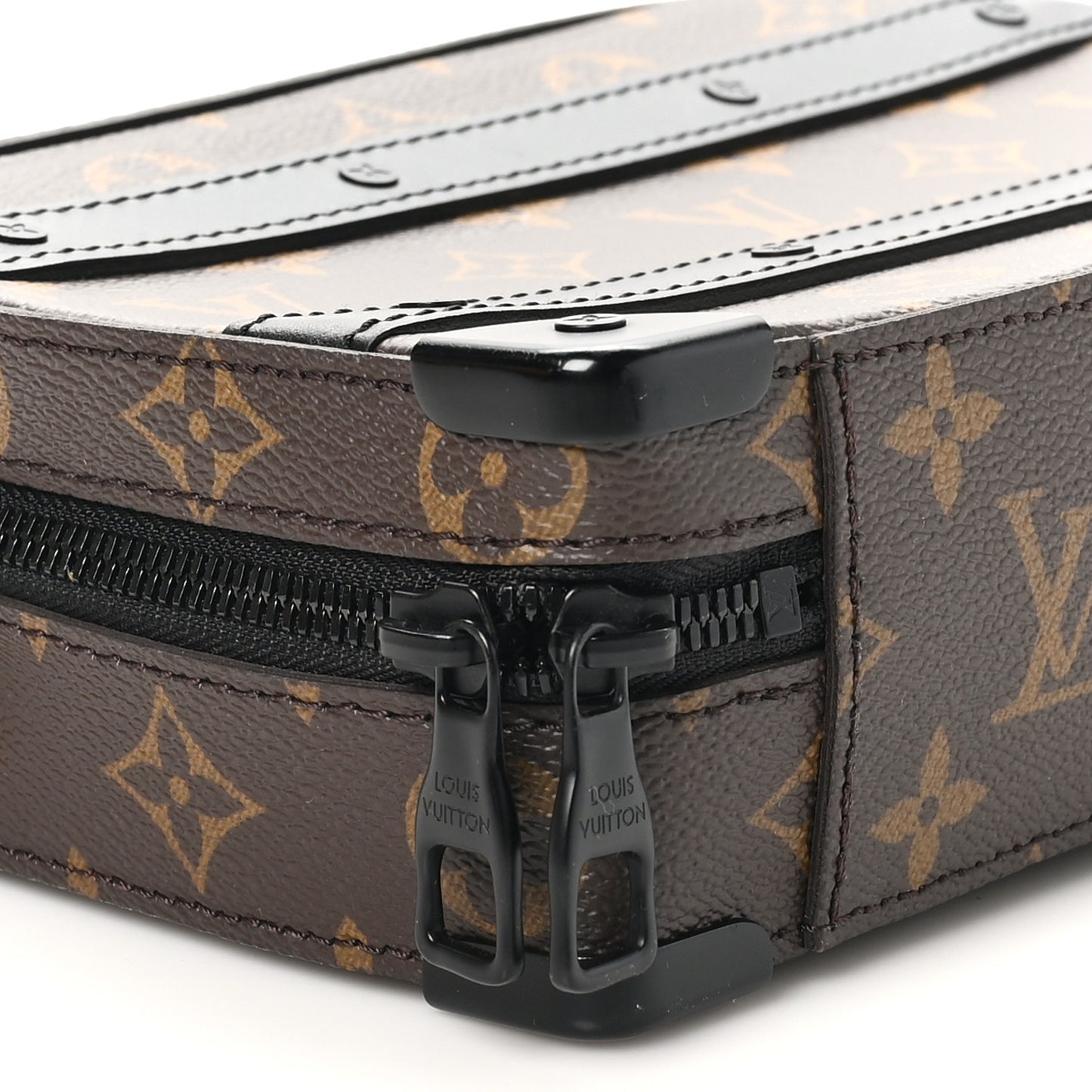 Monogram Macassar Handle Soft Trunk Black