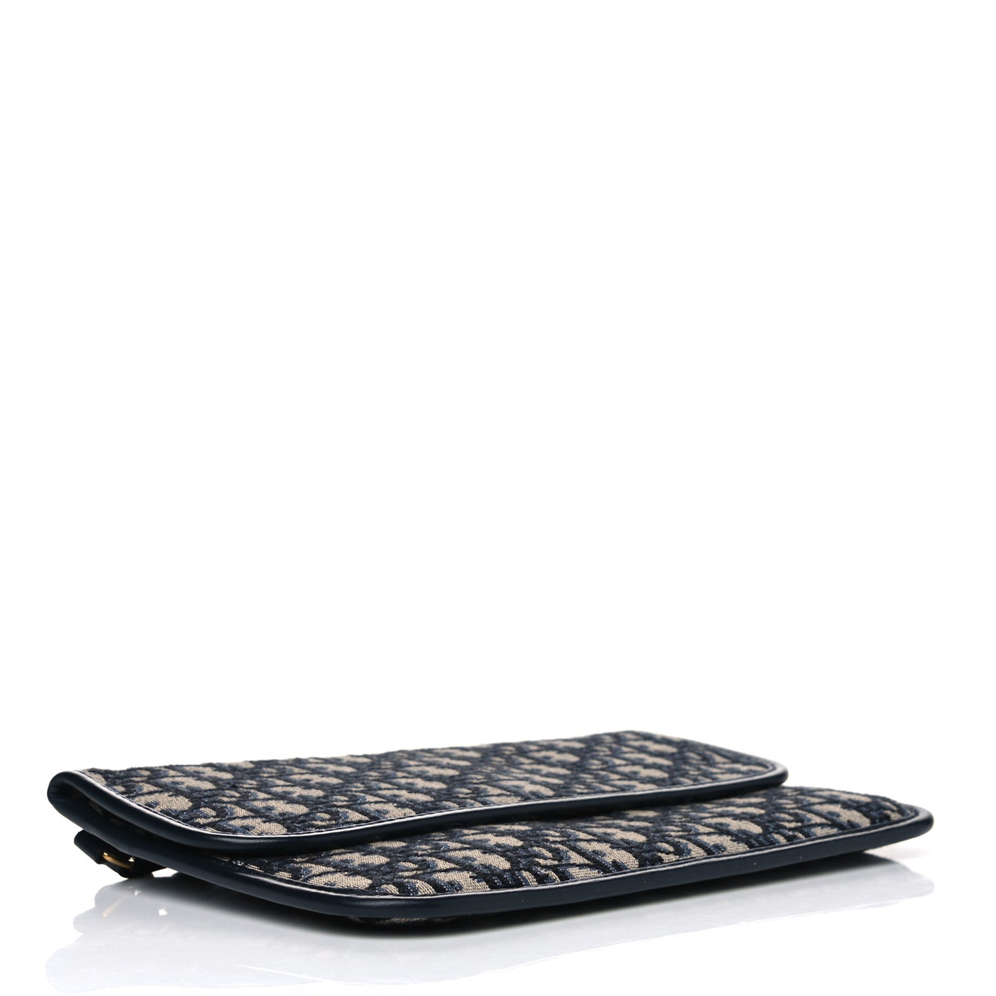 Oblique Flap Pouch Clutch Blue