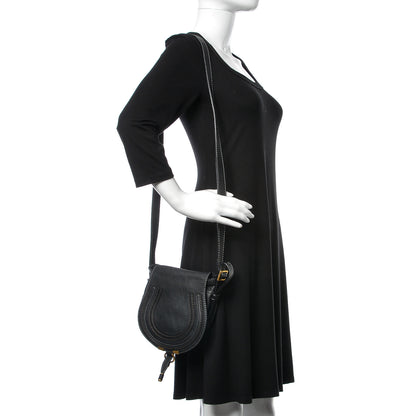 Chloe Calfskin Mini Marcie Round Crossbody Bag Black 2 of 12