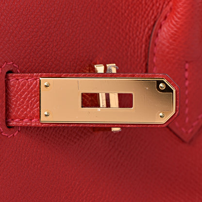 Hermes Epsom Birkin 30 Rouge Casaque 9 of 49