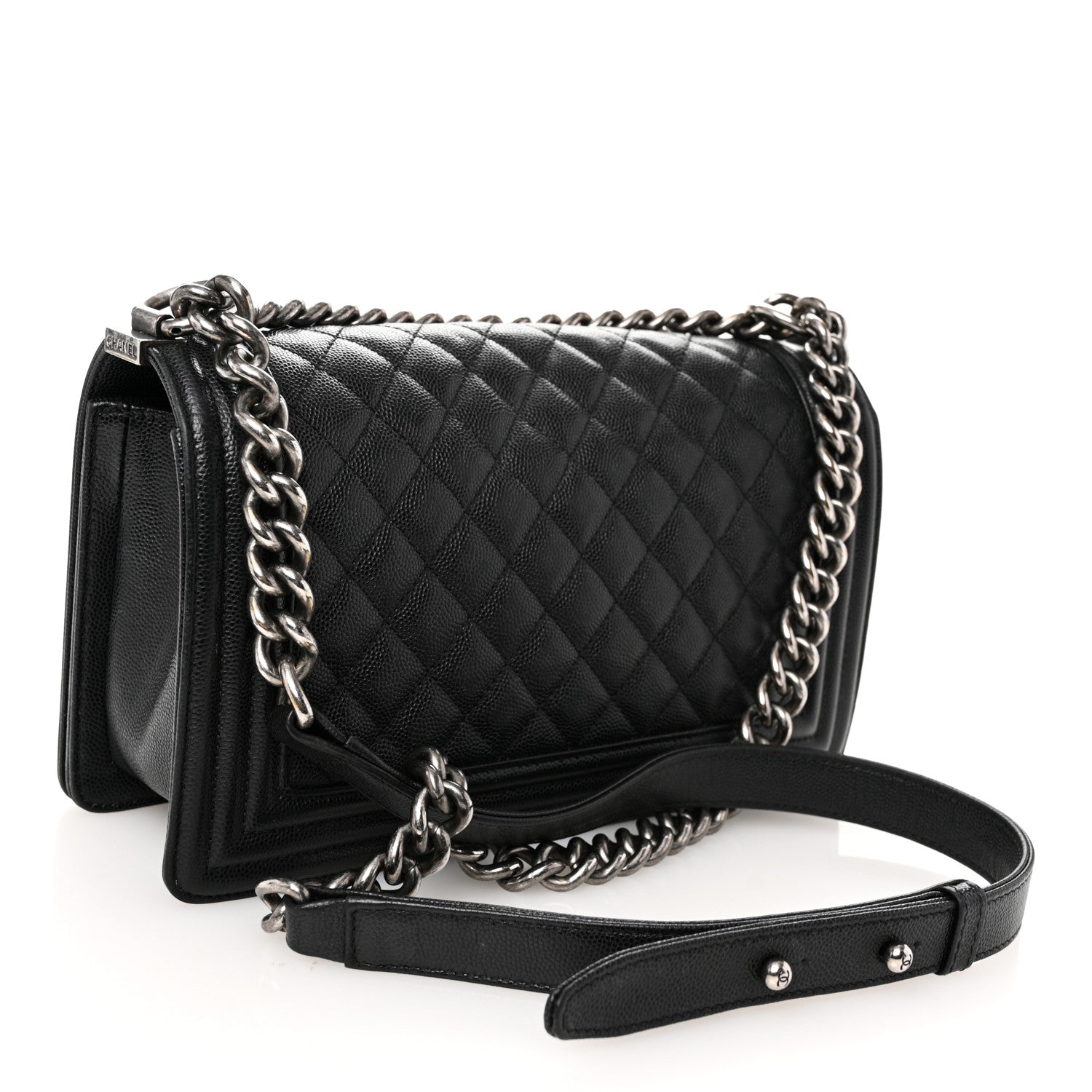 Chanel Caviar Quilted Medium Boy Flap Black 3 of 10