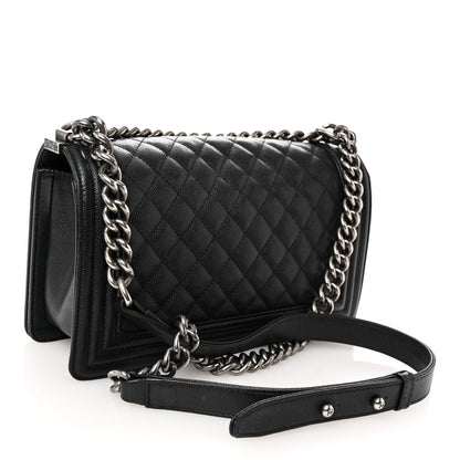 Chanel Caviar Quilted Medium Boy Flap Black 3 of 10