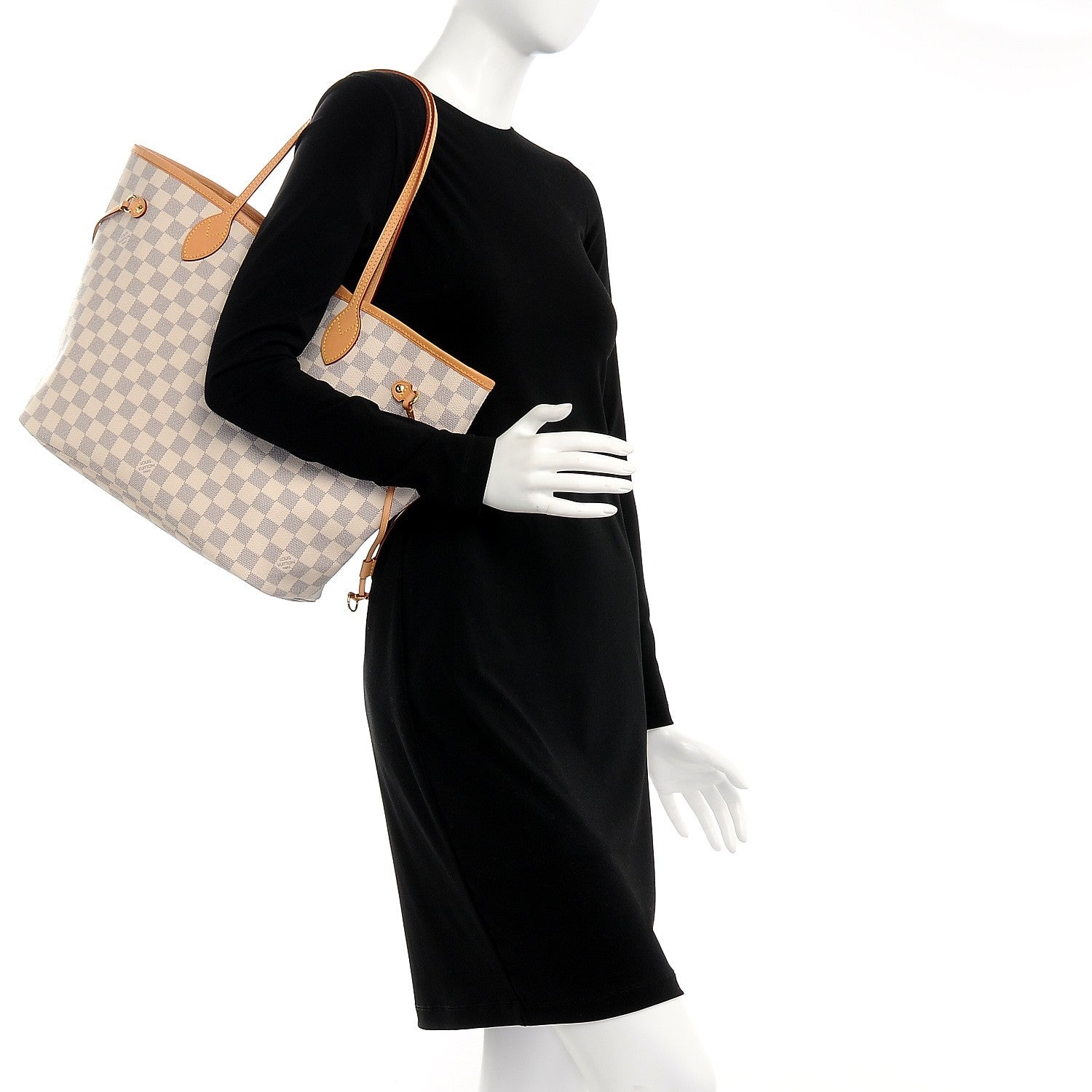 Louis Vuitton Damier Azur Neo Neverfull MM Rose Ballerine 2 of 8
