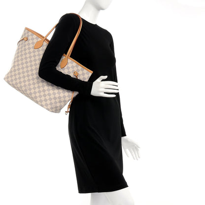 Louis Vuitton Damier Azur Neo Neverfull MM Rose Ballerine 2 of 8