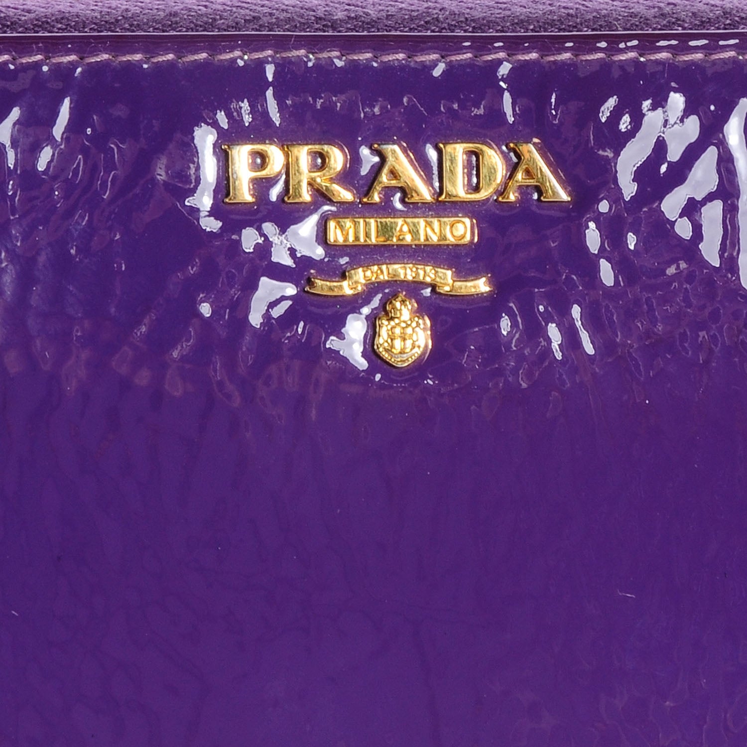 Prada Vernice Zip Around Wallet Purple Ciclamino 9 of 10