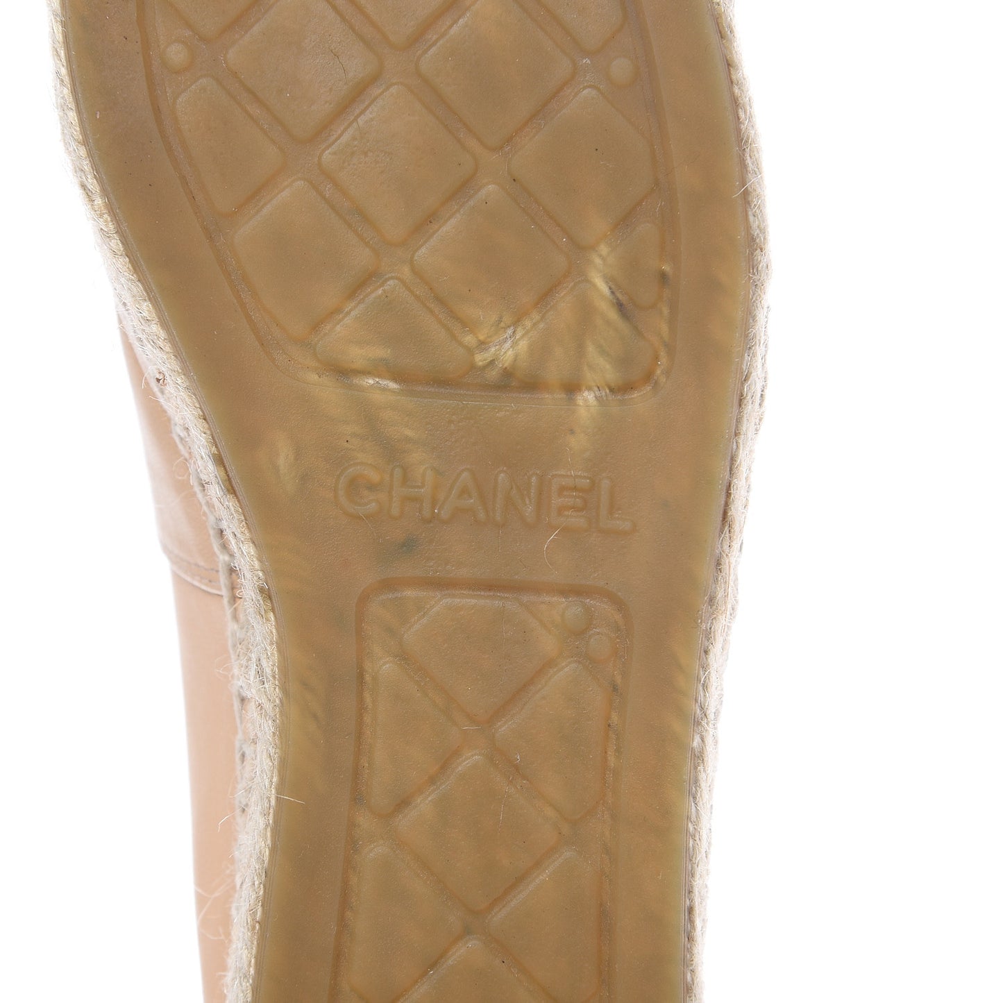 Lambskin CC Espadrilles 36 Beige Black