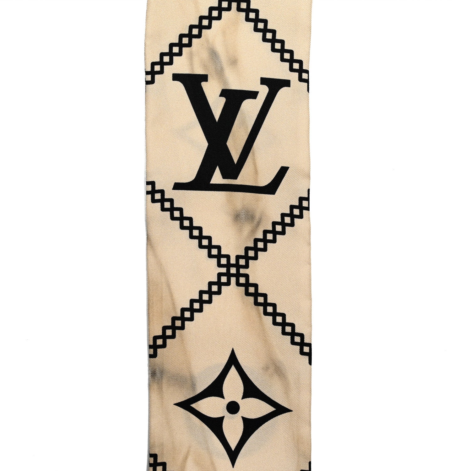 Louis Vuitton Silk Monogram Croisillon Bandeau Cream 3 of 5