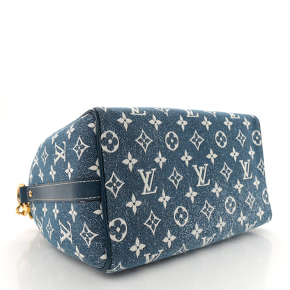 Louis Vuitton Monogram Jacquard Denim Speedy Bandouliere 25 Bleu 4 of 9