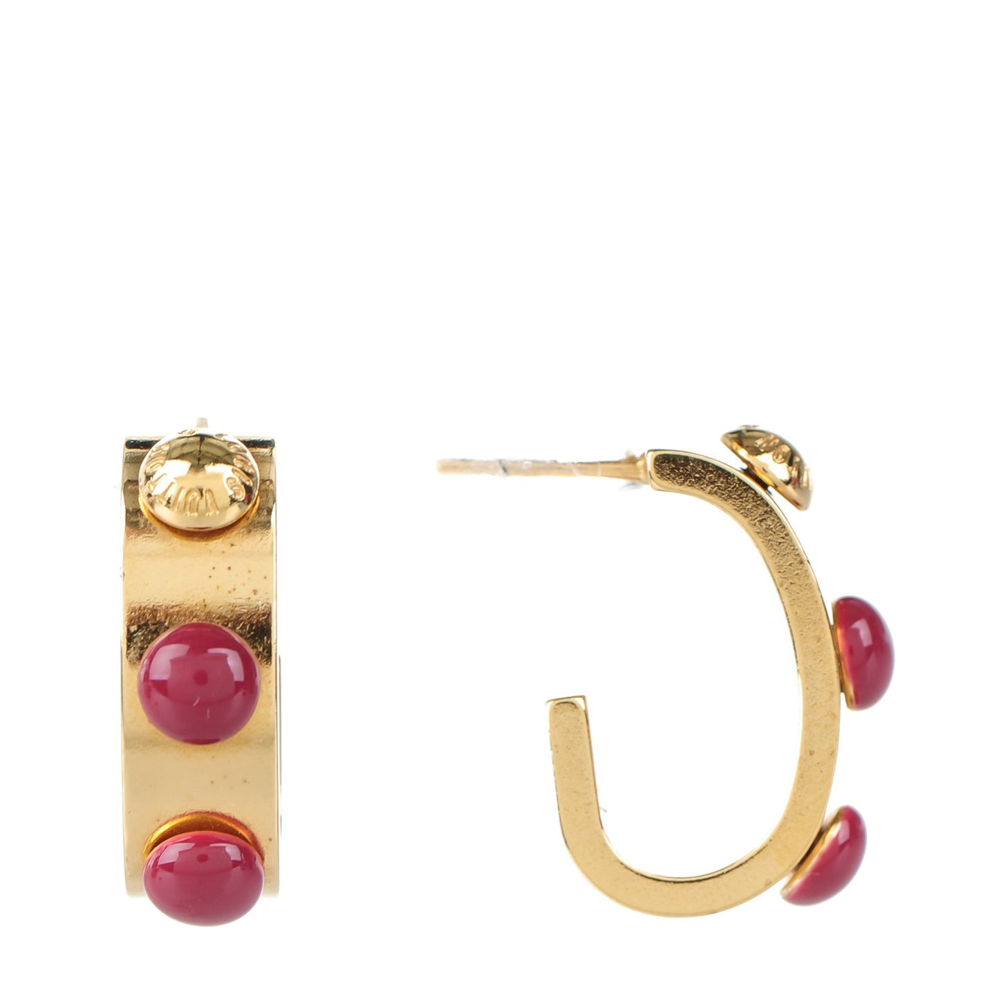 Lacquer Gimme A Clue Hoop Earrings PM Gold