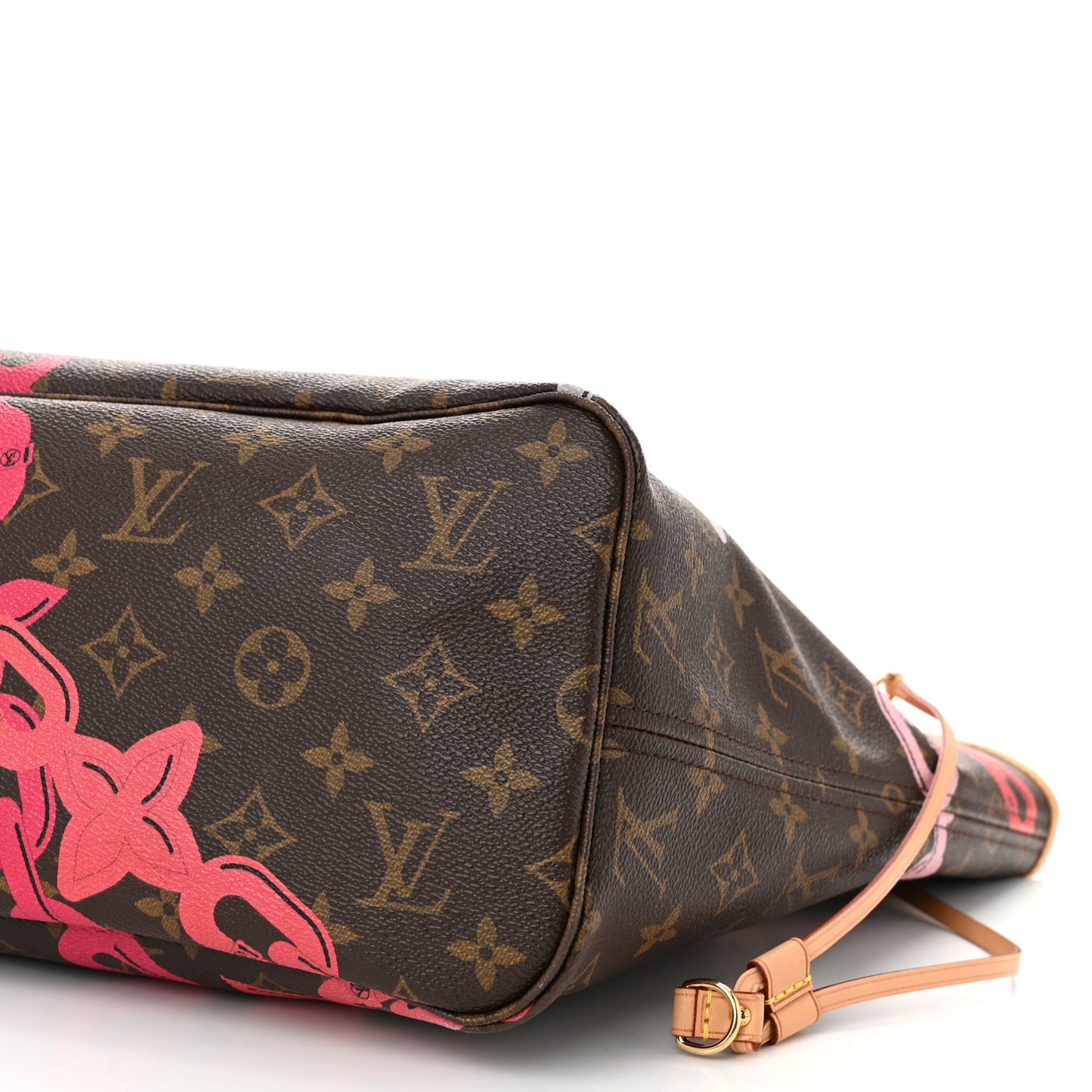 Monogram Bay Neverfull MM Rose Ballerine Poppy