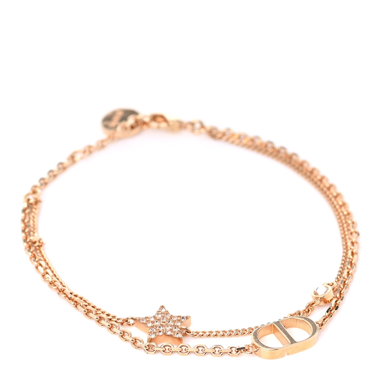Metal Crystal Star CD Bracelet Gold