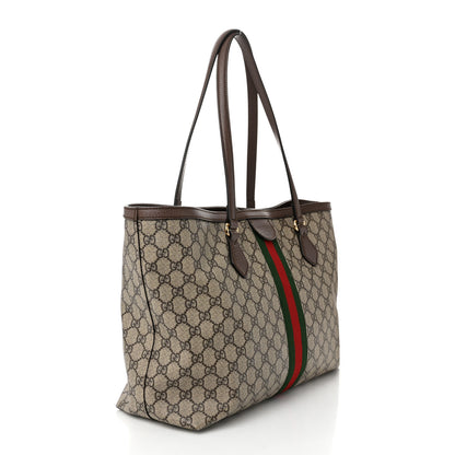 Gucci GG Supreme Monogram Medium Ophidia Shopping Tote Brown 3 of 10